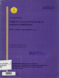 PERENCANAAN PENGAJARAN BAHASA INDONESIA