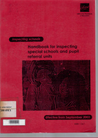 Handbook for Inspecting Special School and Pupil Referral Units