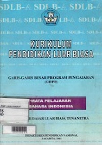 Kurikulum Pendidikan Luar Biasa  SDLB Bahasa Indonesia