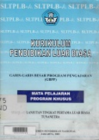 Kurikulum Pendidikan Luar Biasa Program Khusus