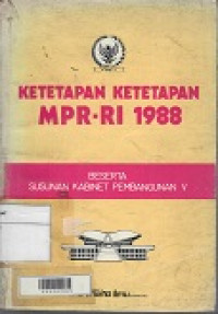 Ketetapan-ketetapan MPR-RI 1988