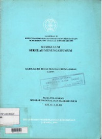 Kurikulum Sekolah Menengah Umum ; Sejarah Nasional dan Sejarah Umum